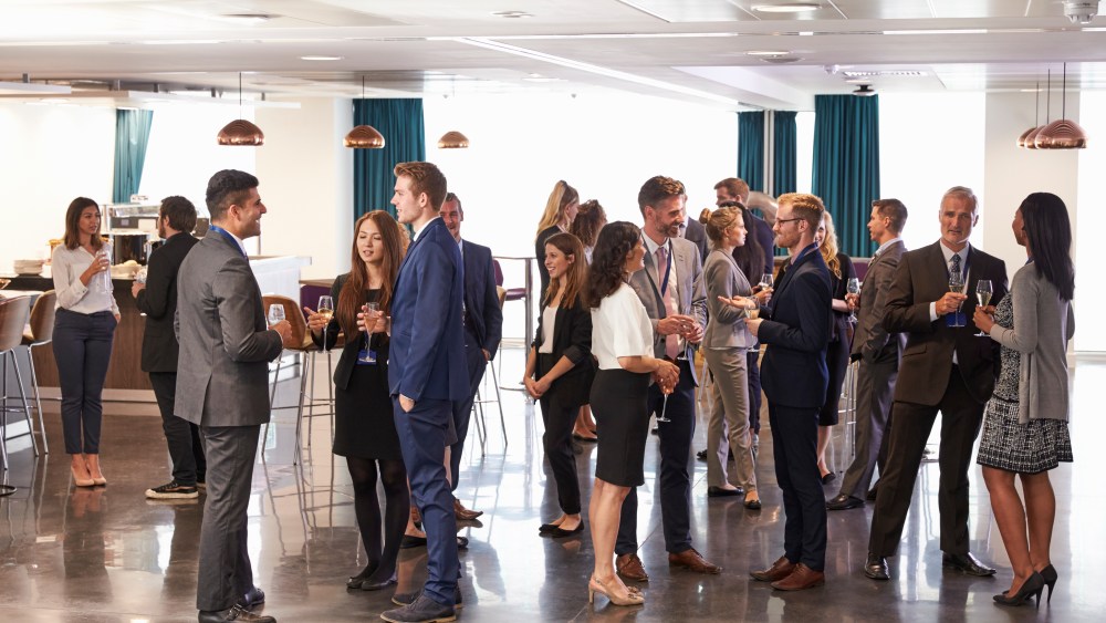 Delegates Networking At Conference Drinks Reception