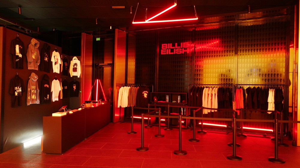 Inside Billie Eilish's London pop-up shop.