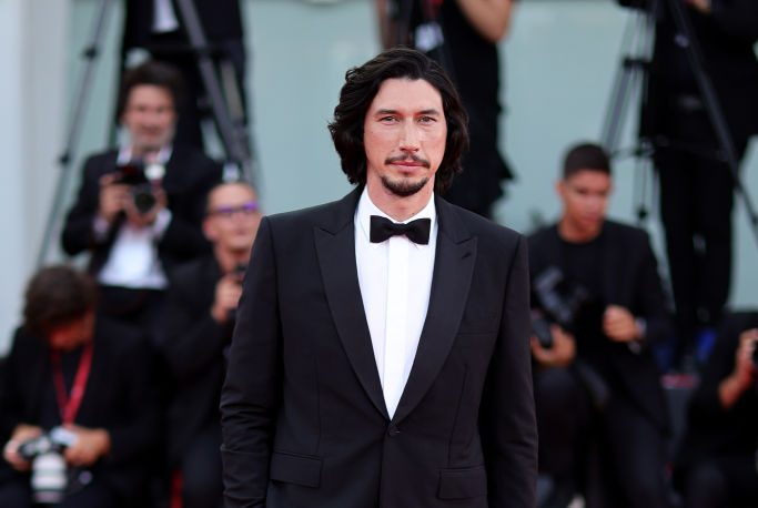 Adam Driver at the "Ferrari" red carpet during the 2023 Venice Film Festival on Aug. 31 in Venice, Italy.