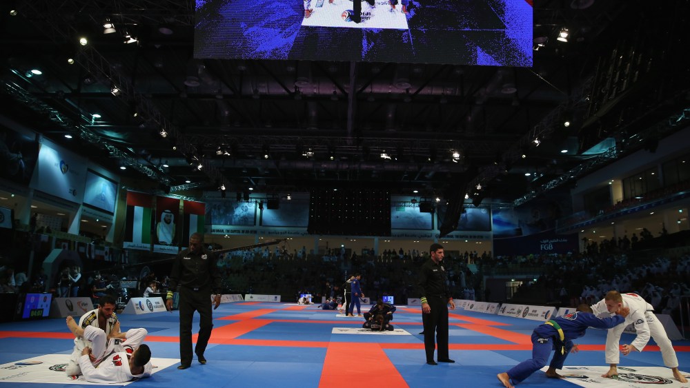 ABU DHABI, UNITED ARAB EMIRATES - APRIL 17:  A general view of the Abu Dhabi World Professional Jiu-Jitsu Championship at First Gulf Bank Arena on April 17, 2014 in Abu Dhabi, United Arab Emirates.  (Photo by Francois Nel/Getty Images)