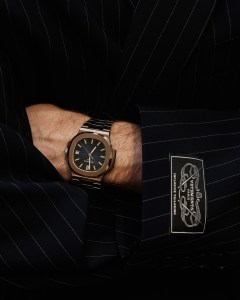 Patek Philippe’s Nautilus in white gold with sunburst blue dial. Reference: 5811/1g-001