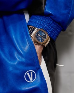 Patek Philippe’s Nautilus Perpetual Calendar in white gold with blue sunburst dial. Reference: 5740/1g-001