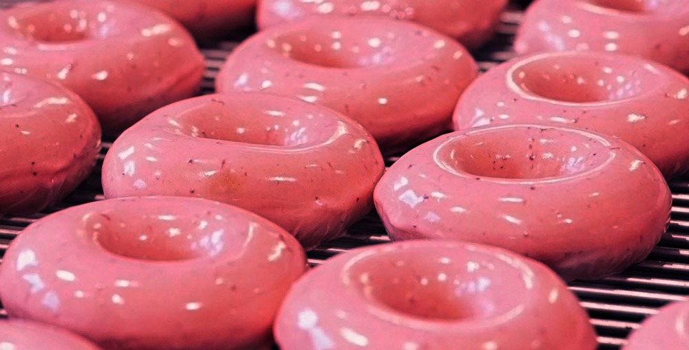 Krispy Kreme, strawberry glazed donuts, Labor Day weekend