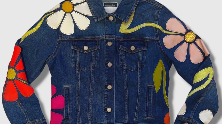 Zero Waste Daniel's Leather Daisies denim jacket.