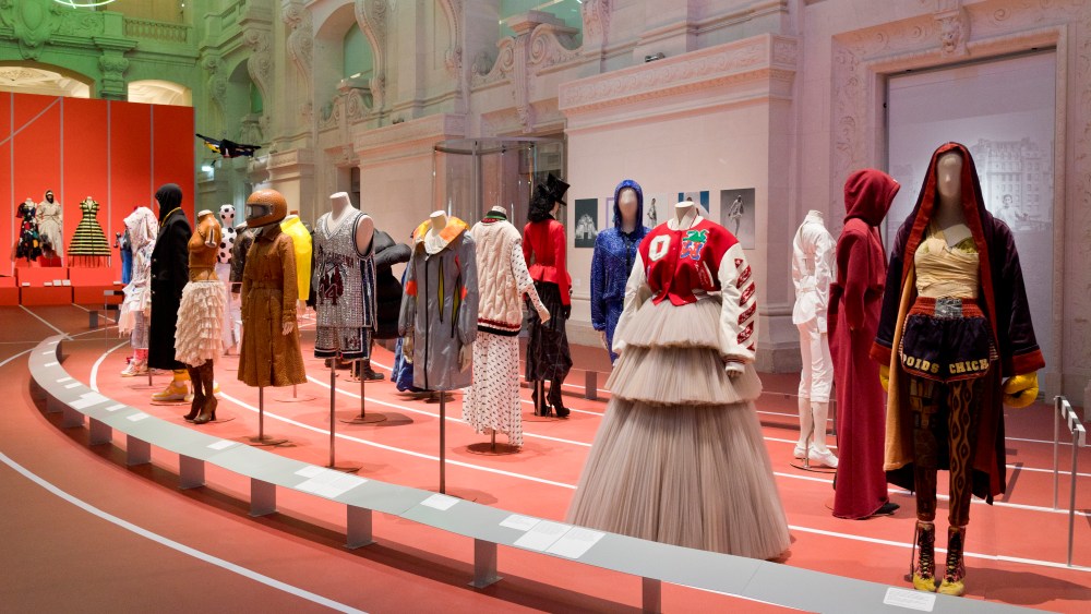 Looks from the “Fashion and Sport, From One Podium to the Other” exhibition at the Musée des Arts Décoratifs in Paris
