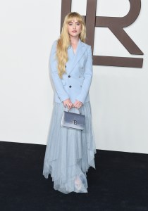Peyton List at the Ralph Lauren Spring 2024 Ready To Wear Fashion Show at the Brooklyn Navy Yard on September 8, 2023 in Brooklyn, New York.
