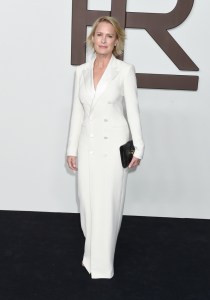 Robin Wright at the Ralph Lauren Spring 2024 Ready To Wear Fashion Show at the Brooklyn Navy Yard on September 8, 2023 in Brooklyn, New York.