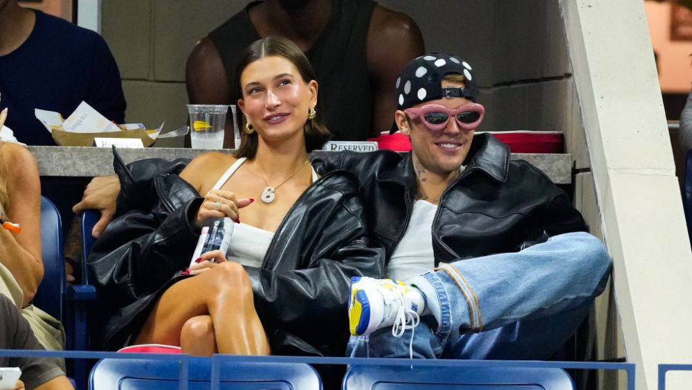 Hailey and Justin Bieber at the 2023 U.S. Open on Sept. 1 in New York City.