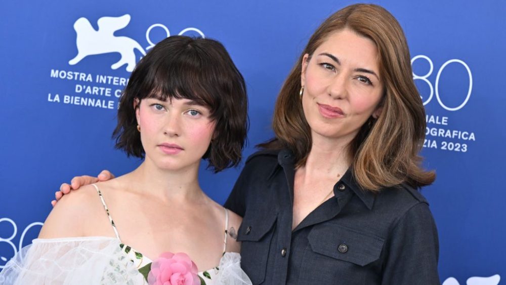 Cailee Spaeny and Sofia Coppola attend a photo call for "Priscilla" on Sept. 4 in Venice, Italy.