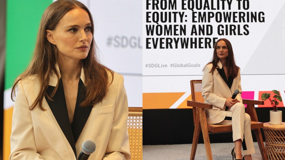 Natalie Portman at the 2023 United Nations Sustainable Development SDG Summit on Sept. 18 in New York City.