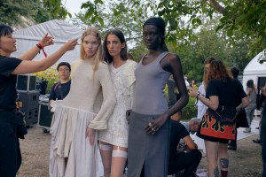 Backstage at Acne RTW Spring 2024