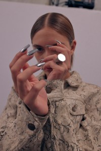Backstage at Acne RTW Spring 2024