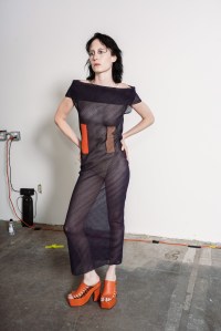Backstage at Eckhaus Latta Spring 2024