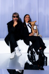Pierpaolo Piccioli, Simona Caggia and dog Miranda
