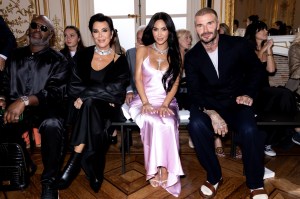 a guest, Kris Jenner, Kim Kardashian and David Beckham