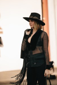 Cara Delevinge at New York Fashion Week RTW Fall 2023