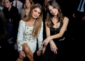 Penélope Cruz and Camila Morrone at Chanel Ready To Wear Spring 2024 held at Grand Palais Ephémère on October 3, 2023 in Paris, France.