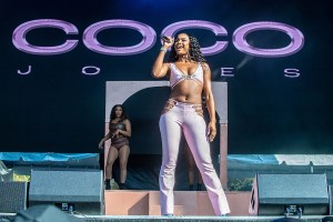 ATLANTA, GEORGIA - OCTOBER 28: Coco Jones performs onstage during Day 1 of One MusicFest at Piedmont Park on October 28, 2023 in Atlanta, Georgia. (Photo by Aaron J. Thornton/FilmMagic)