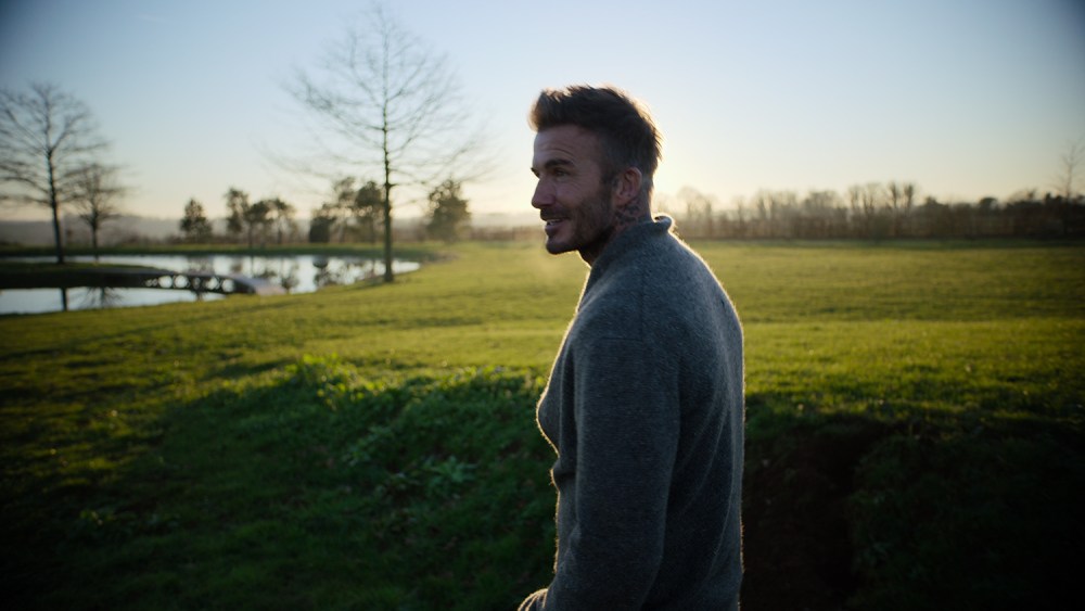 David Beckham in beckham documentary, netflix