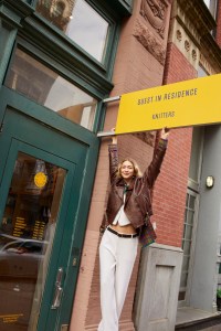 Gigi Hadid at her new Guest In Residence Soho store.
