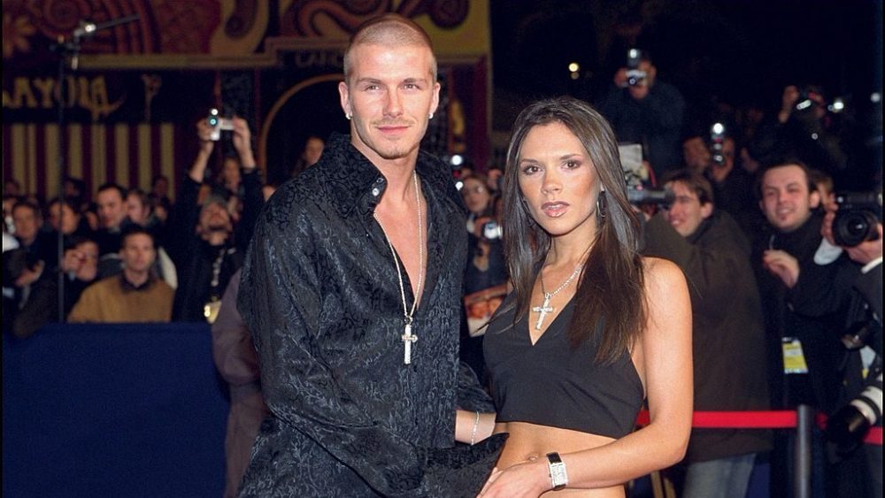 Victoria and David Beckham in 2001.