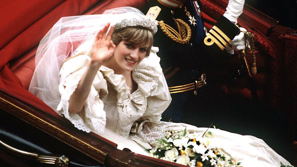 King Charles III and Princess Diana after their wedding in 1981, best royal wedding dresses in history list