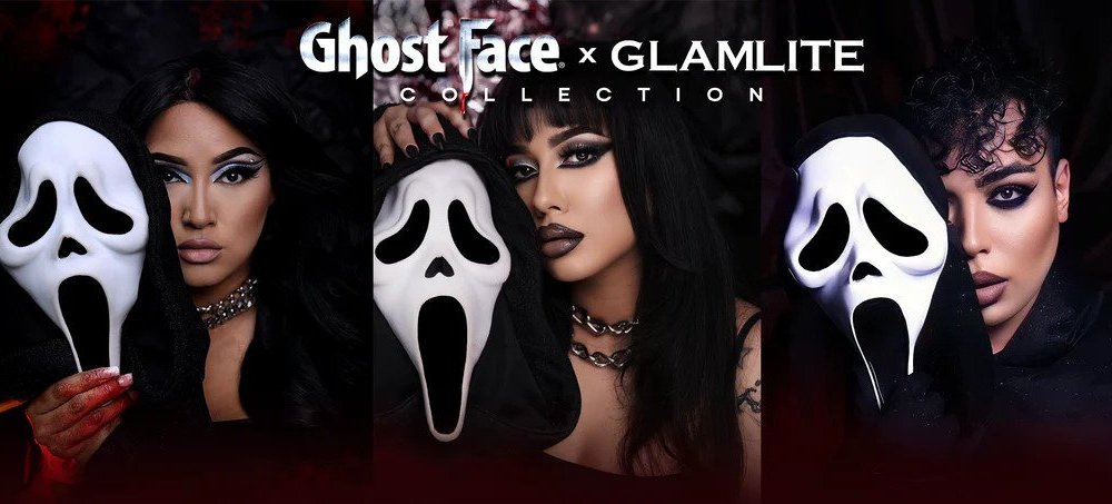 Ghost Face, Glamlite, Scream, makeup collection collaboration