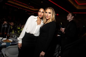 Huma Abedin and Scarlett Johansson