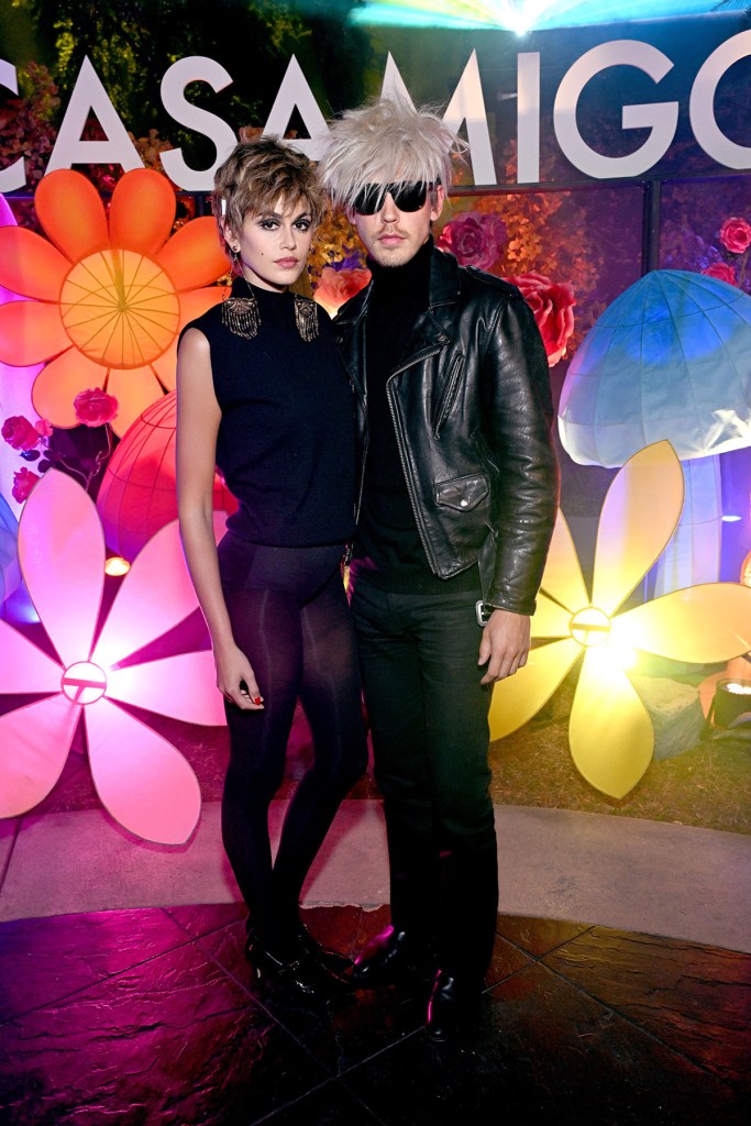 LOS ANGELES, CALIFORNIA - OCTOBER 27: (L-R) Kaia Gerber and Austin Butler attend the Annual Casamigos Halloween Party on October 27, 2023 in Los Angeles, California. (Photo by Michael Kovac/Getty Images for Casamigos)