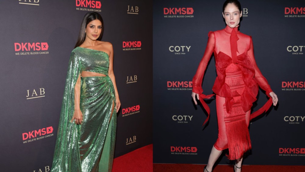 (L-R) Priyanka Chopra and Coco Rocha at the 2023 DKMS Gala on Oct. 19 in New York City.