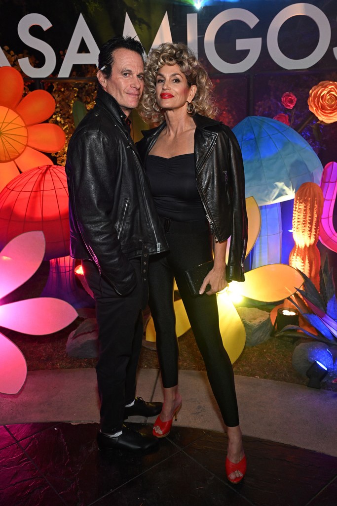 LOS ANGELES, CALIFORNIA - OCTOBER 27: (L-R) Rande Gerber and Cindy Crawford attend their Annual Casamigos Halloween Party on October 27, 2023 in Los Angeles, California. (Photo by Michael Kovac/Getty Images for Casamigos)