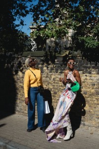 Street style at the Spring 2024 London Fashion Week Runway Shows.