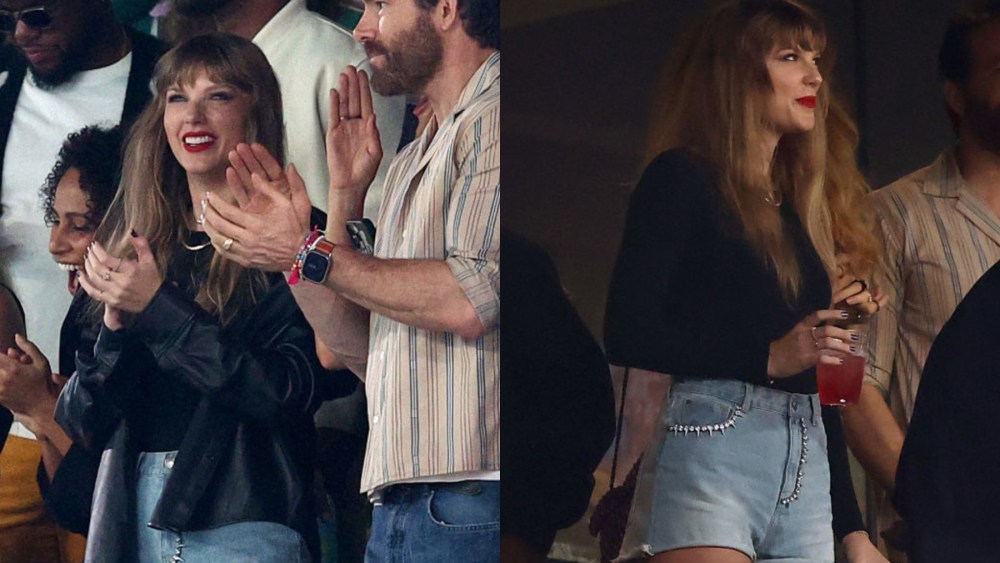 Taylor Swift at the Kansas City Chiefs and the New York Jets game on Oct. 1 in New Jersey.