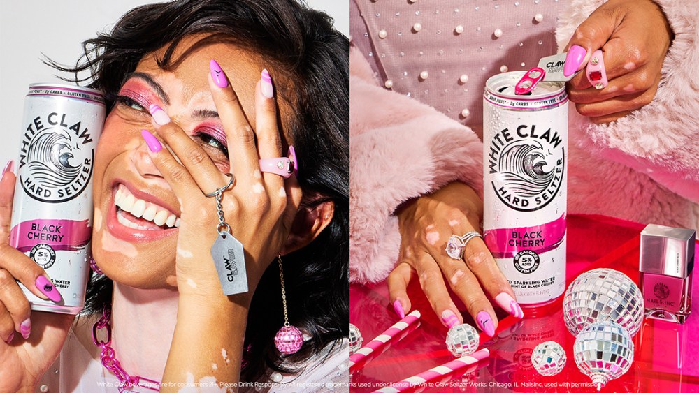 Nails.Inc, White Claw, black cherry