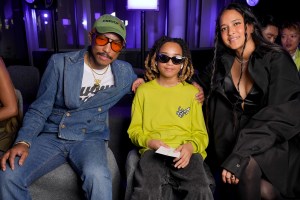 Pharrell Williams, Rocket Williams and Helen Lasichanh