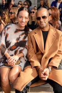 Alizé Lim and Tony Parker at Stella McCartney Ready To Wear Spring 2024 held at Marché Saxe-Breteuil on October 2, 2023 in Paris, France.