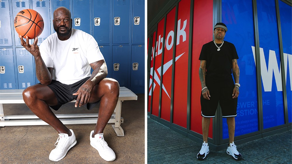 NBA icons Shaquille O'Neal (L) and Allen Iverson.