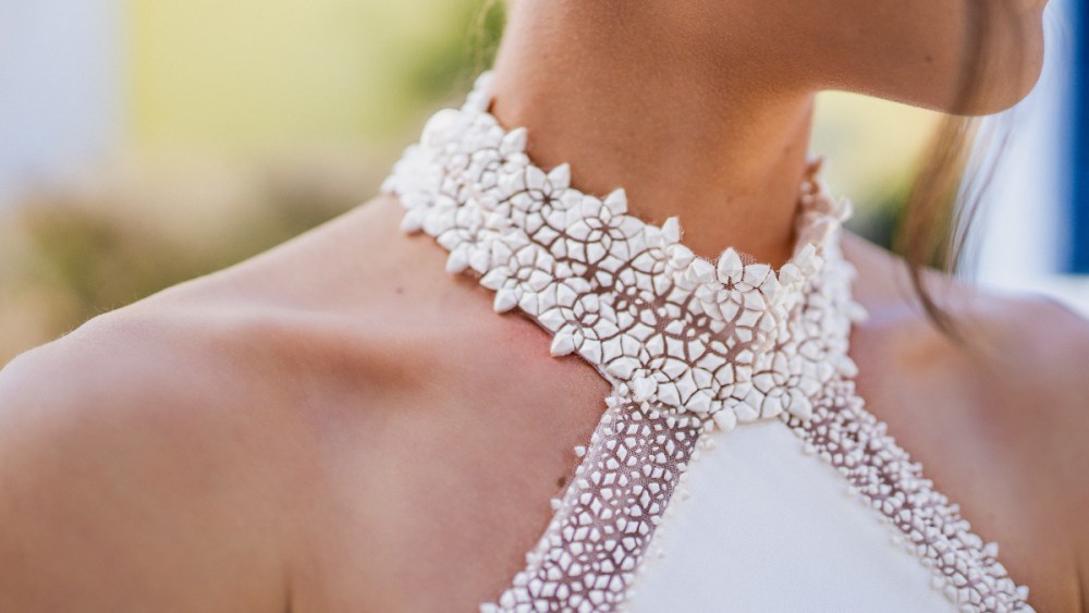 Wedding dress designer Ada Hefetz use Stratasys' 3DFashion technology to create intricate details on this bridal gown.