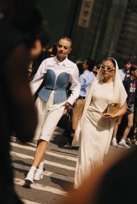 Street style at the Spring 2024 New York Fashion Week Runway Shows.