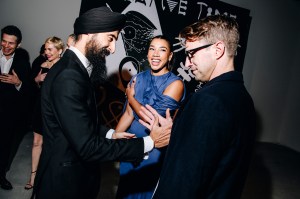Waris Ahluwalia, Hannah Bronfman and Brendan Fallis