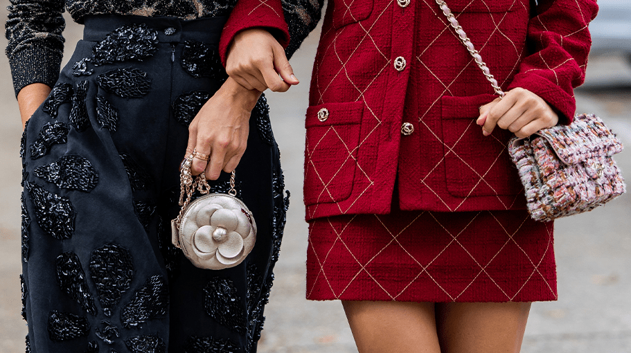 Women holding mini bags
