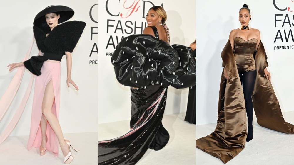 Coco Rocha, Serena Williams and La La Anthony at the 2023 CFDA Fashion Awards on Nov. 6 in New York.