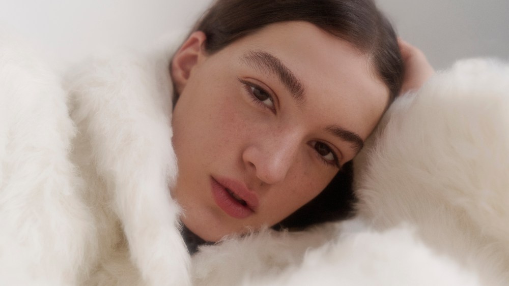 A coat using Biofluff's plant-based fur.
