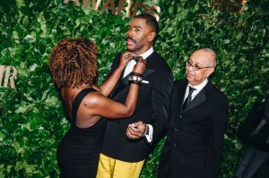 Karine Jean-Pierre, Colman Domingo and George C. Wolfe