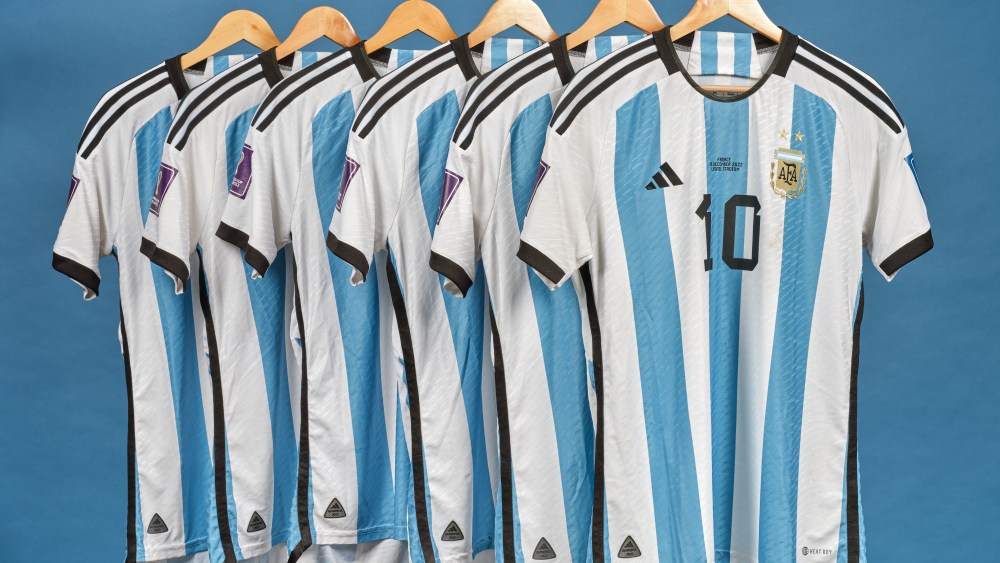 Messi's game-worn World Cup jerseys
