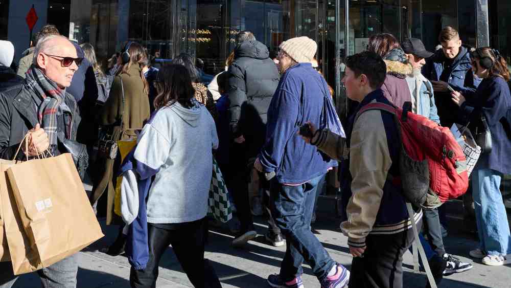 Black Friday shoppers in New York City.