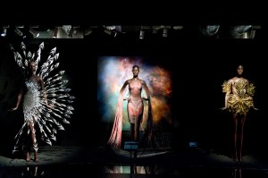 A view of the Iris van Herpen retrospective at the Musée des Arts Décoratifs in Paris.