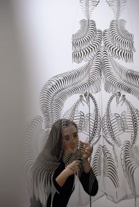 The making of a look from Iris van Herpen Couture Spring 2017 collection.