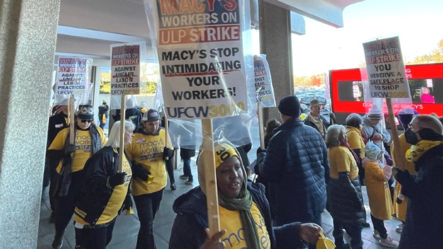 Macy's employees in Washington went on strike on Black Friday.