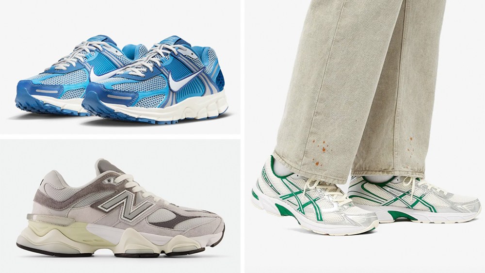 (Clockwise from left): Nike Vomero 5, Asics Gel-1130 and New Balance 9060.